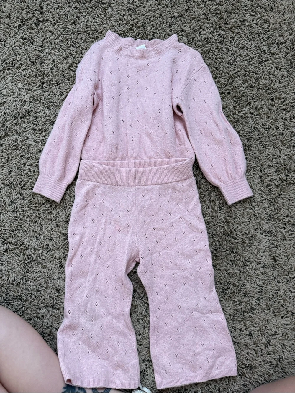 GAP Light Pink Knit Girls' Two-Piece Set